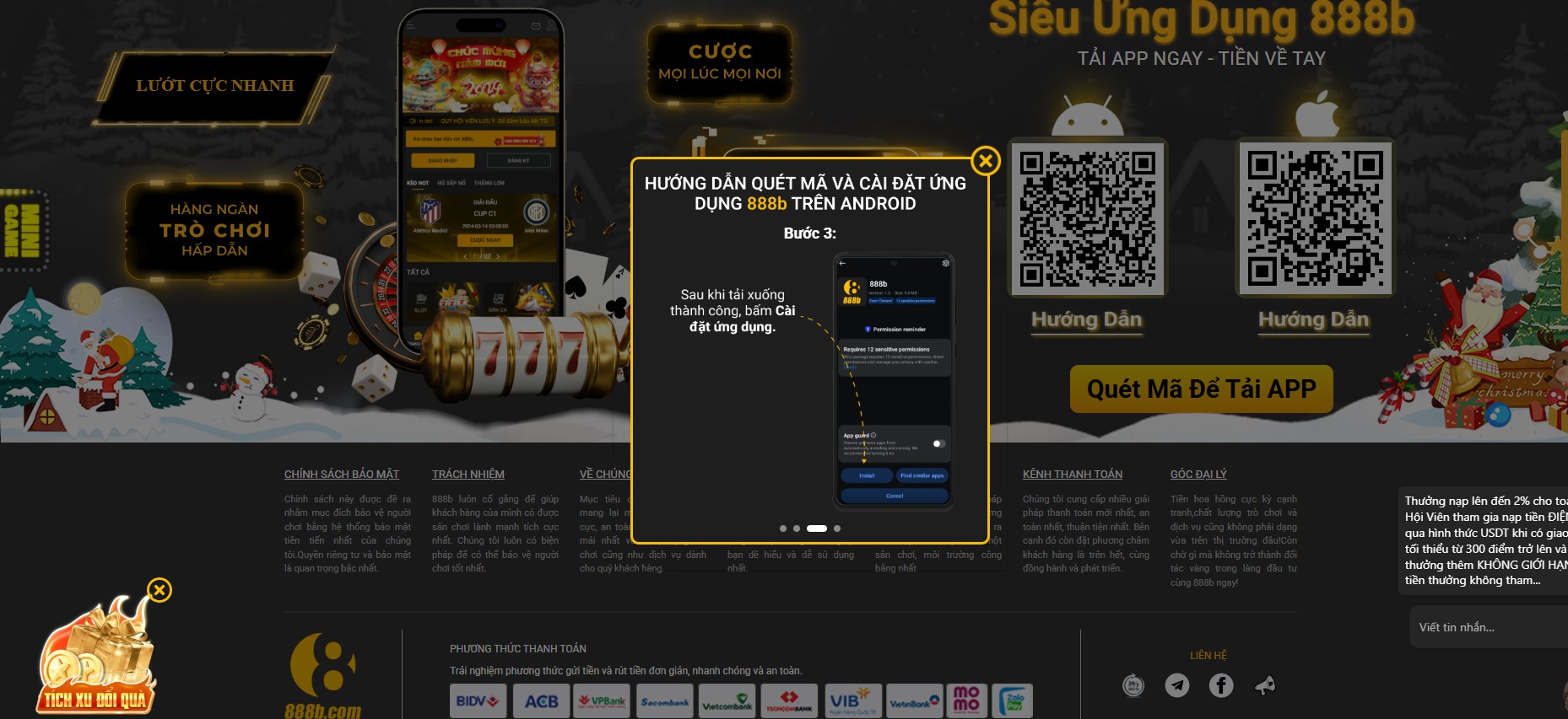 Hướng dẫn cách tải app 888b cho điện thoại Android